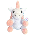 חד קרן לבן עם רעמה צבעונית 2